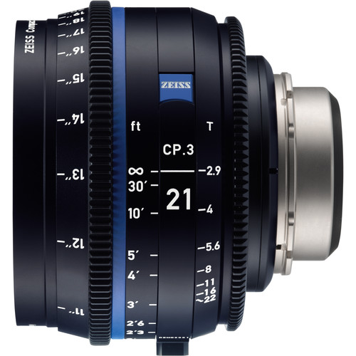 ZEISS CP.3 21mm T2.9 Compact Prime Lens (PL Mount, Meters)